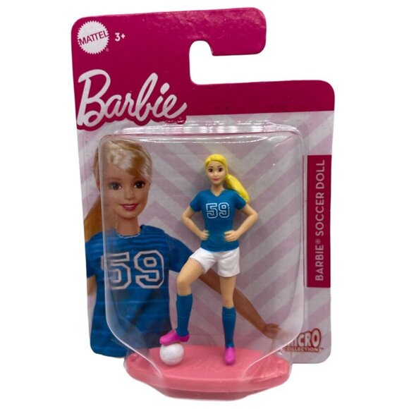 Barbie Soccer Doll Micro Figure Cake Topper - Picture 3 of 4